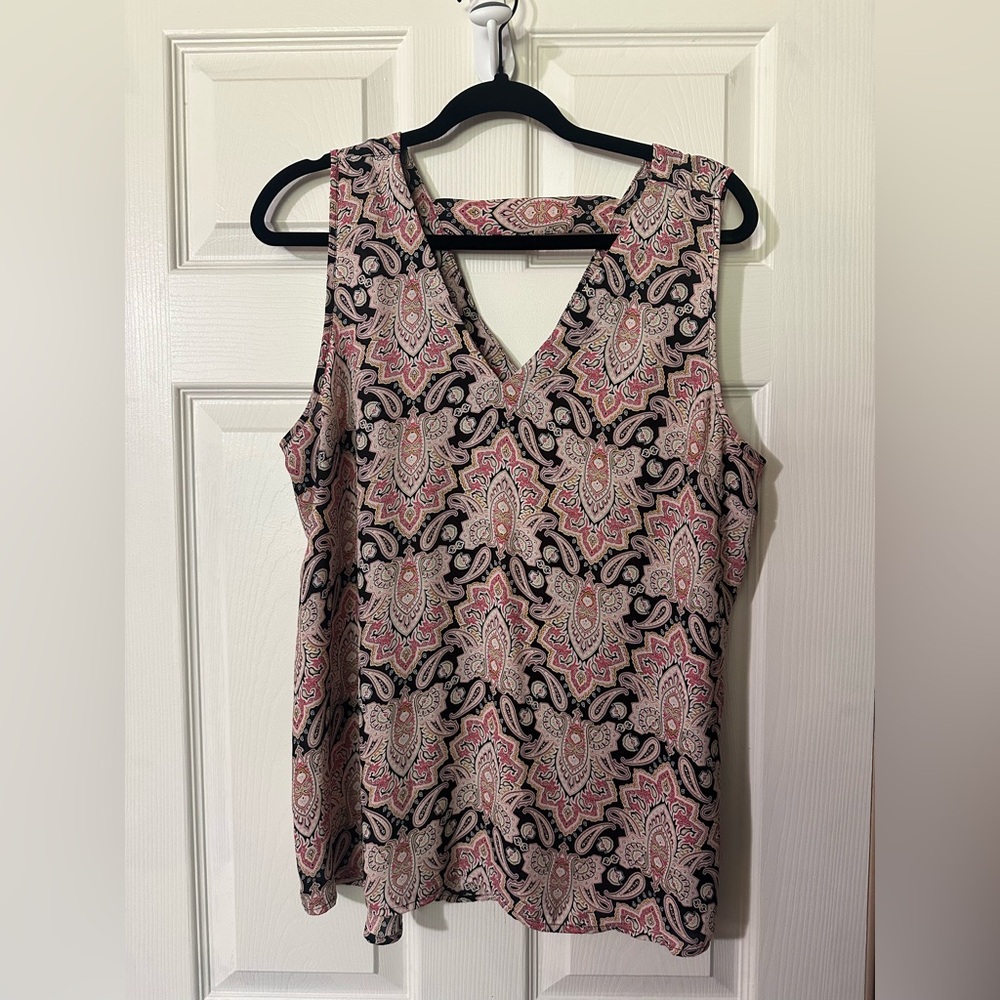 Maurices Black and Pink Sleeveless Tank Top
